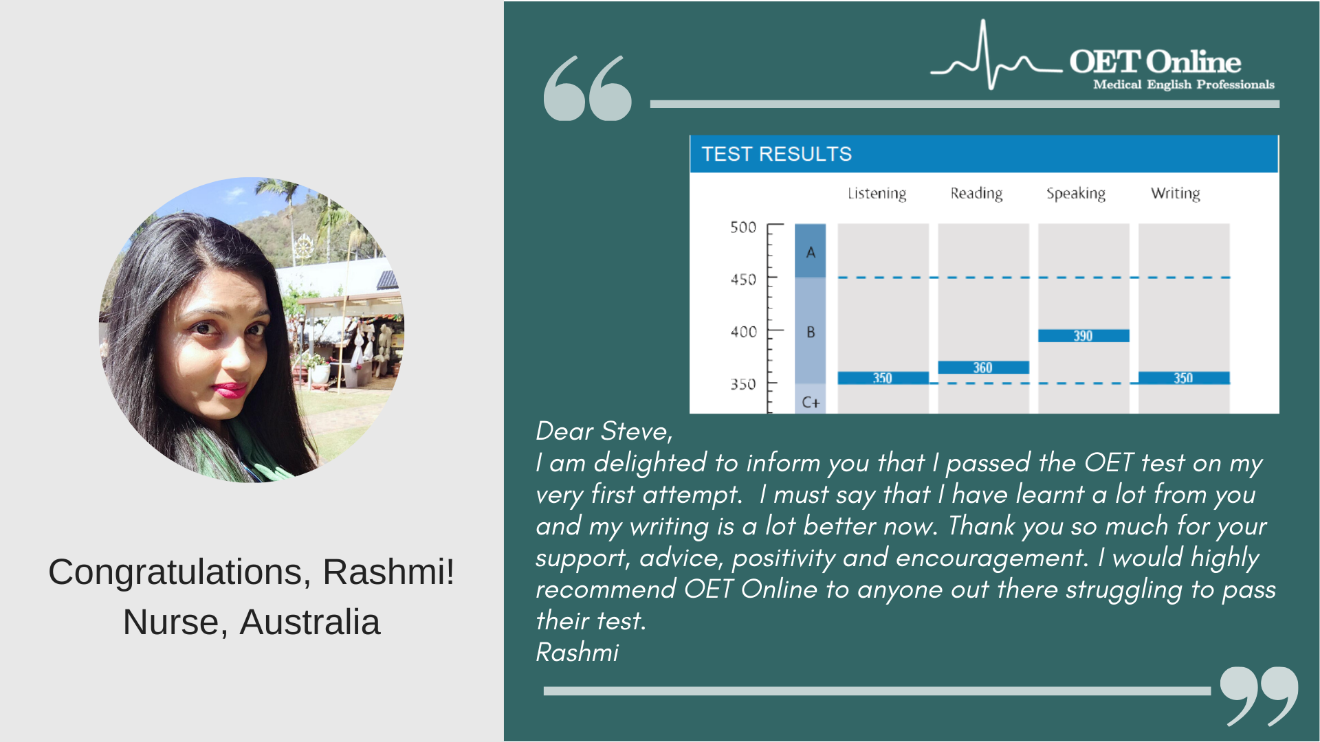 Oet Online Testimonials